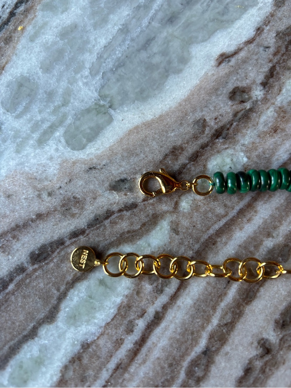 Malachite Beaded Necklace - Picture 5 of 6